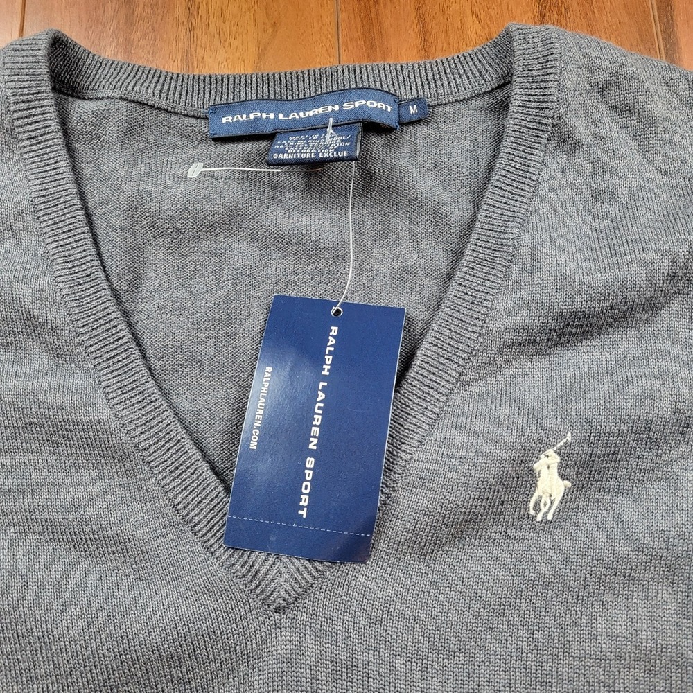 NWT Ralph Lauren SPORT Sweater Dress Womens V-Neck Merino Wool/Cotton Sz M - Picture 3 of 7